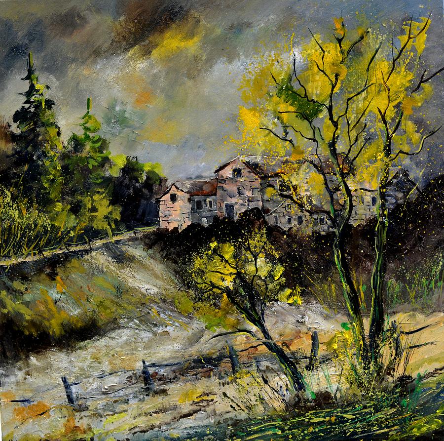 A few houses in my country Painting by Pol Ledent