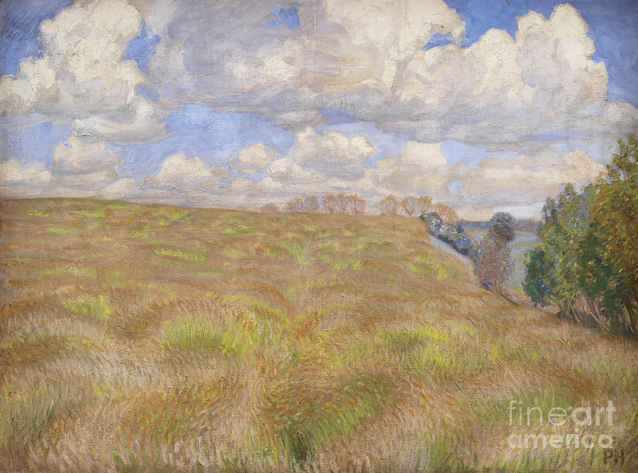 A Field of Waving Rye, 1894 Painting by Peter Hansen