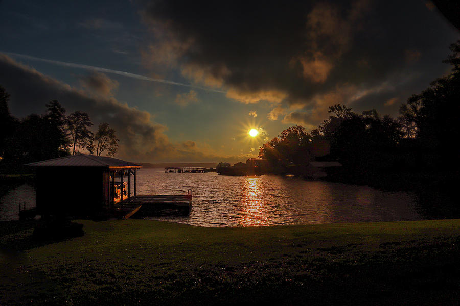 A Fiery Tale Lake Sunrise Photograph by Ed Williams