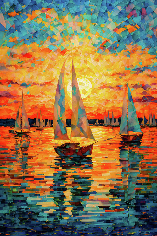 A Fine Day for Sailing Digital Art by Peggy Collins