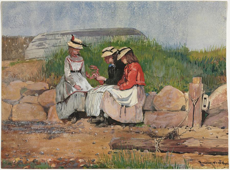 A Fishermans Daughter 1873 Winslow Homer American 1836 to 1910 Painting by MotionAge Designs