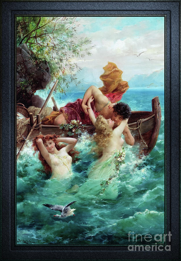 A Fishermans Delight by Hans Zatzka Painting by Rolando Burbon