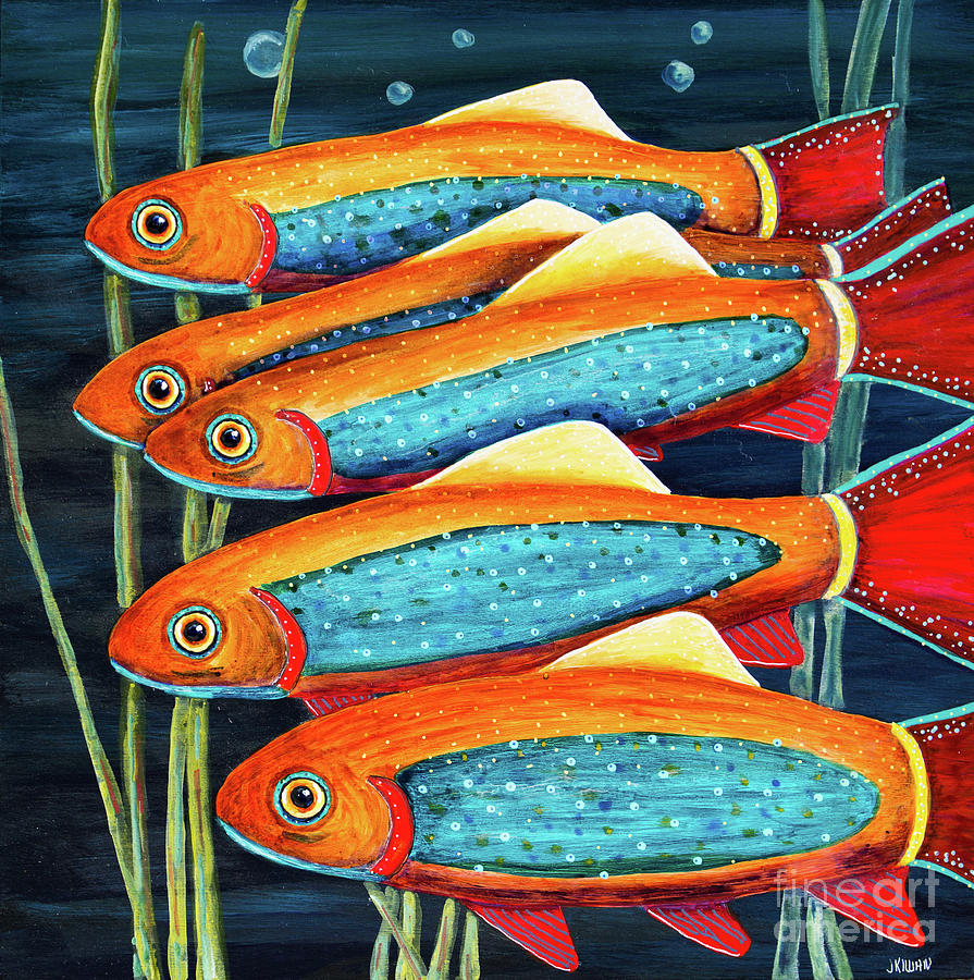 A Fishy Day Painting by Jan Killian