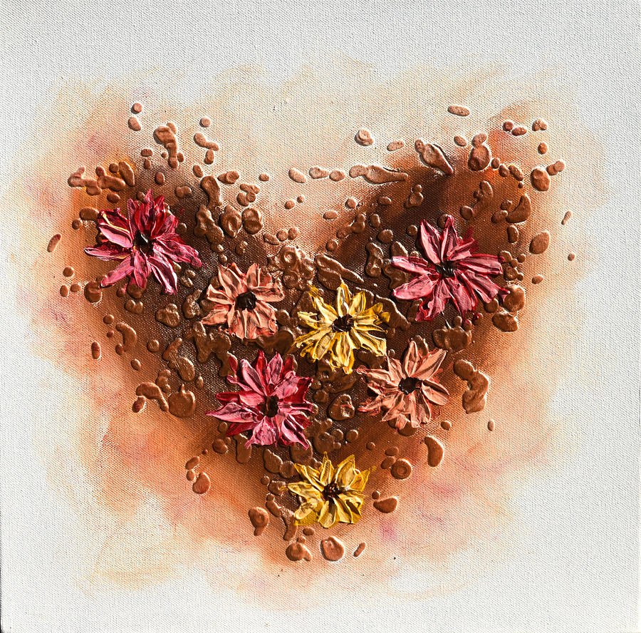 A floral Heart Painting by Amanda Dagg