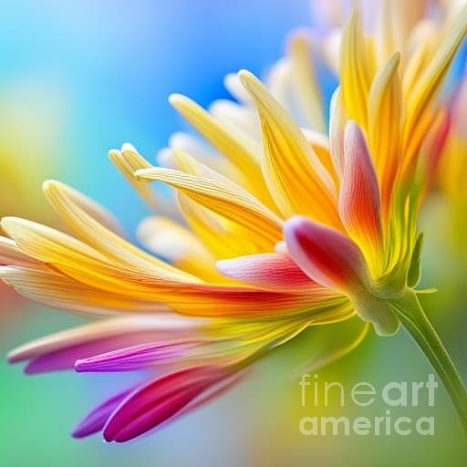 Flowers Still Life Digital Art - Macro flower sparkling a wonderful sunny day by Elisabet Bondesson