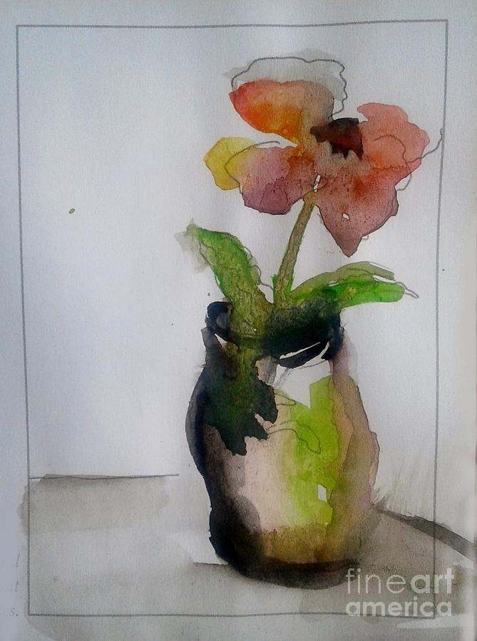 A flower in Vase Painting by Vesna Antic
