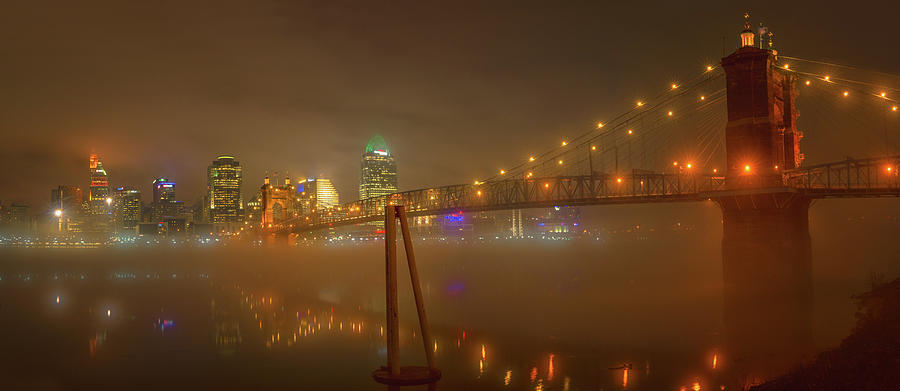 A Foggy Cincy Christmas Photograph by Jon Reynolds
