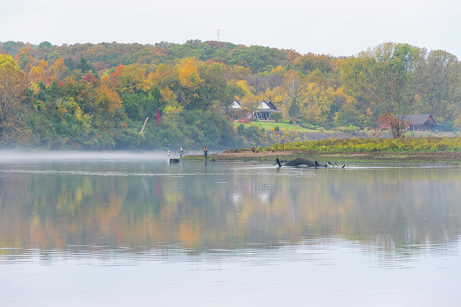 A Foggy Fall Morning Photograph by Lynn Bauer