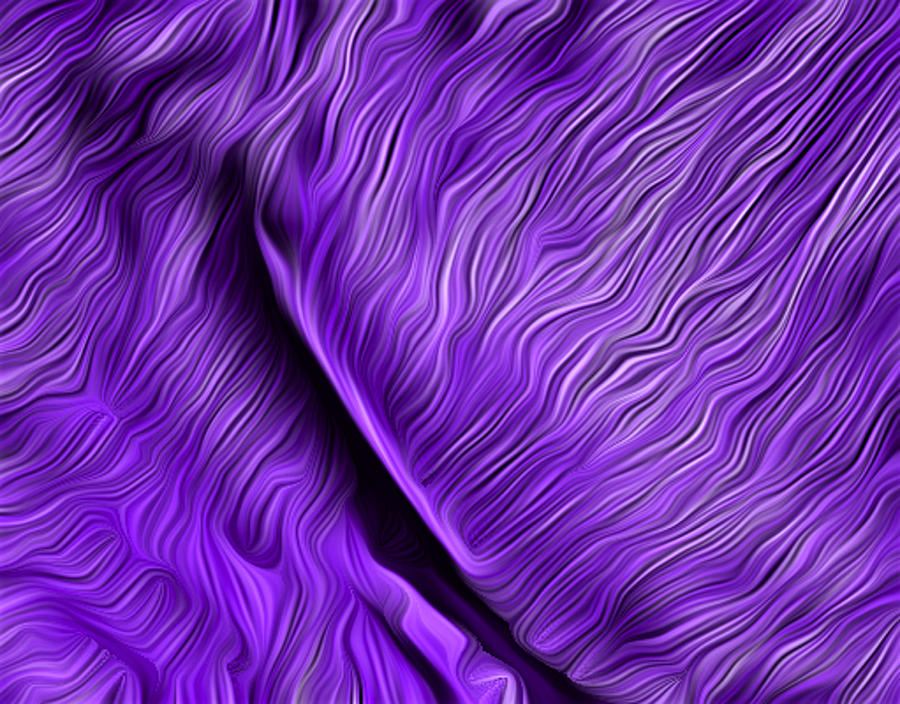 A Fold in Time - Purple Digital Art by Ronald Mills
