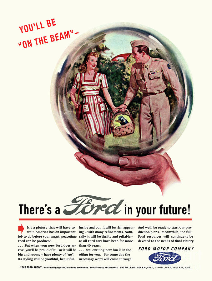 A Ford In Your Future 1945 Ad Photograph by Ron Long