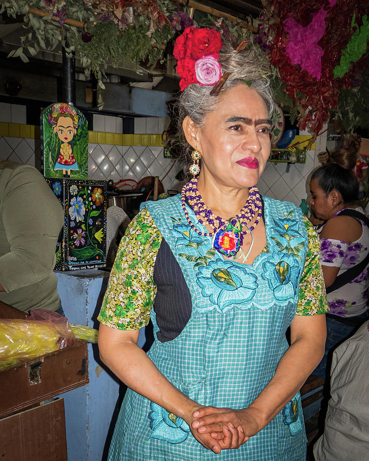 a Frida Kahlo look alike Photograph by Ann Moore