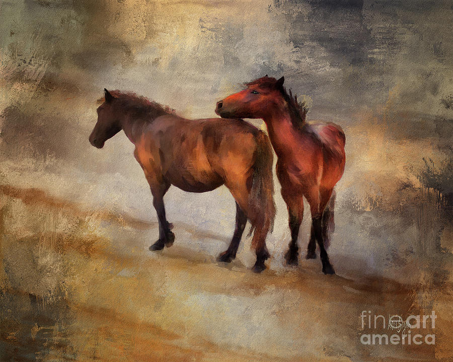 Horse Digital Art - A Friend In The Dark by Lois Bryan