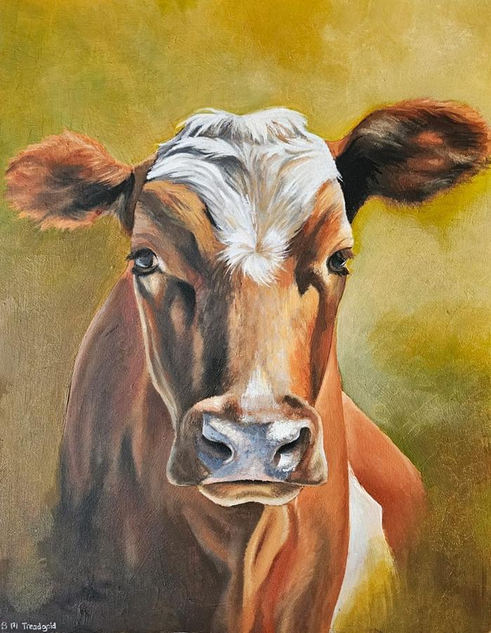 A Friendly Cow Painting by Bryony Treadgold - Fine Art America