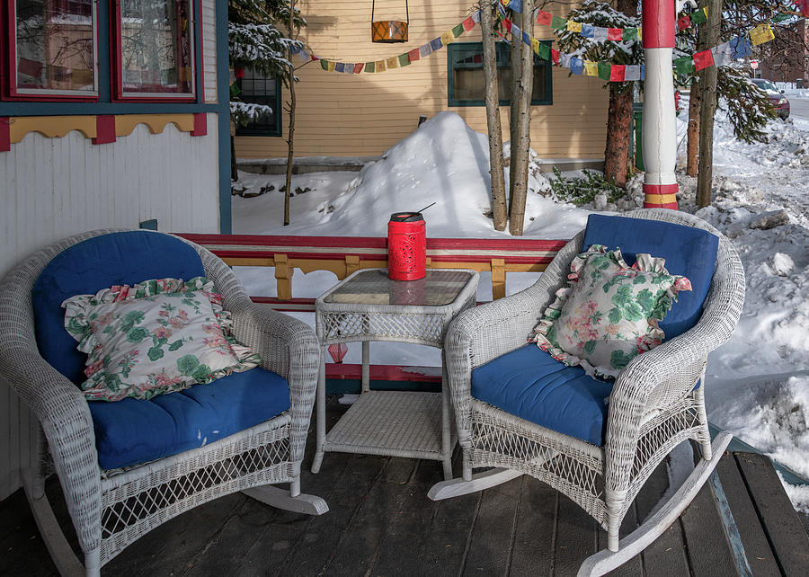 A Front Porch Winter Welcome Photograph by Marcy Wielfaert
