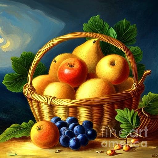 A Fruit Basket. Digital Art by Elisabet Bondesson - Pixels