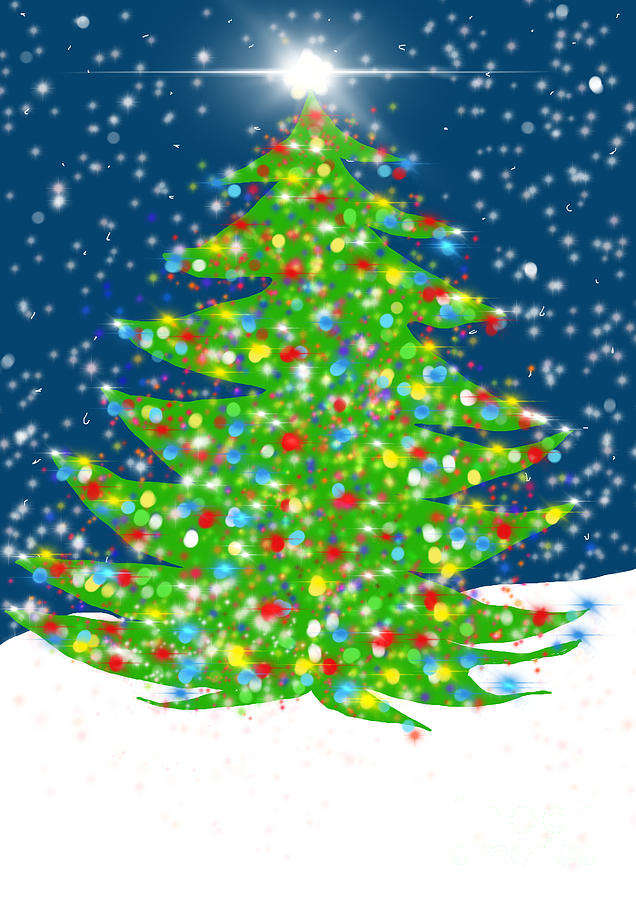 Christmas Digital Art - A Fun Christmas Tree by Stacy C Bottoms