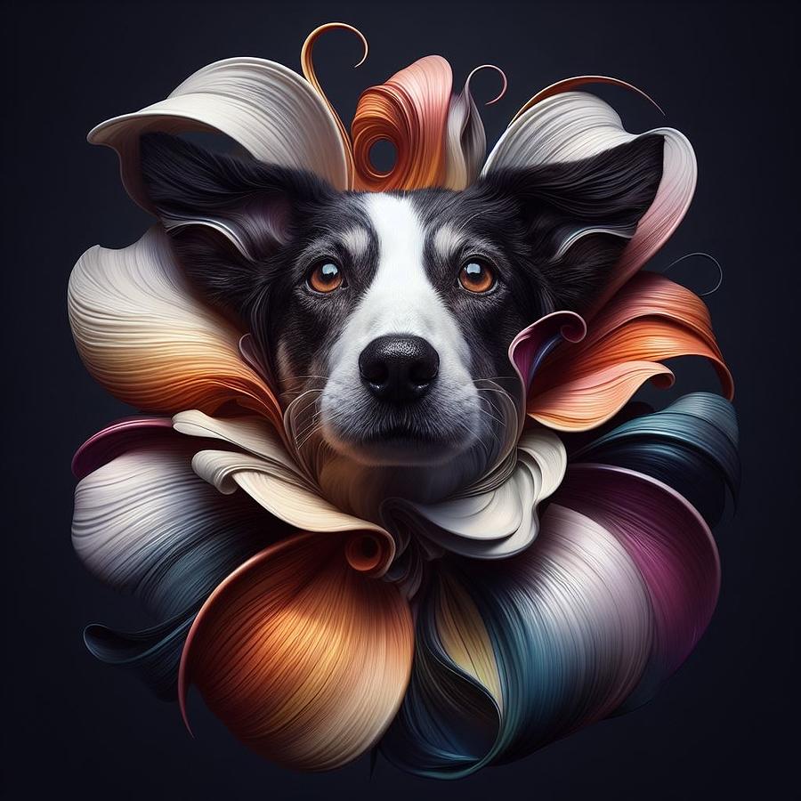 A Furry Ode to OKeeffe Digital Art by Holly Picano