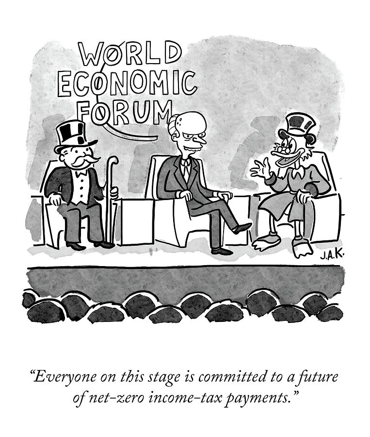 World Economic Forum Drawing by Jason Adam Katzenstein