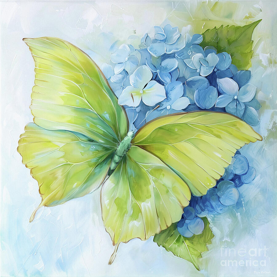 Butterfly Painting - A Garden Gem by Tina LeCour