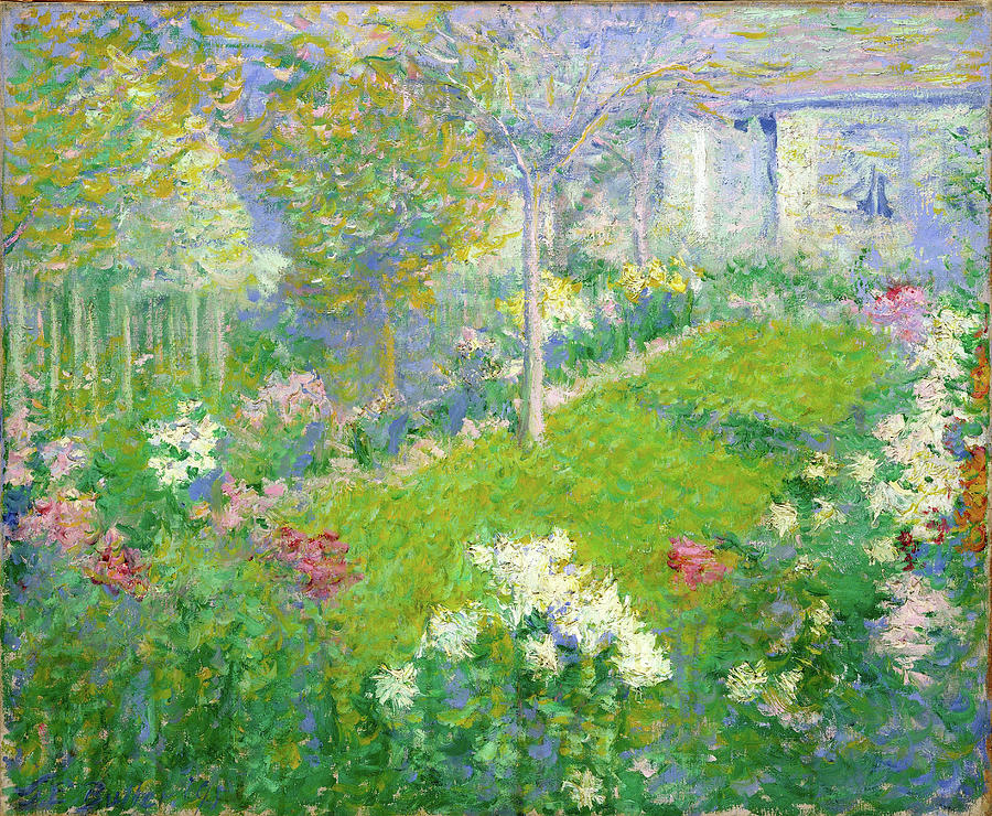 A Garden - Maison Baptiste Painting by Theodore Earl Butler - Fine Art ...