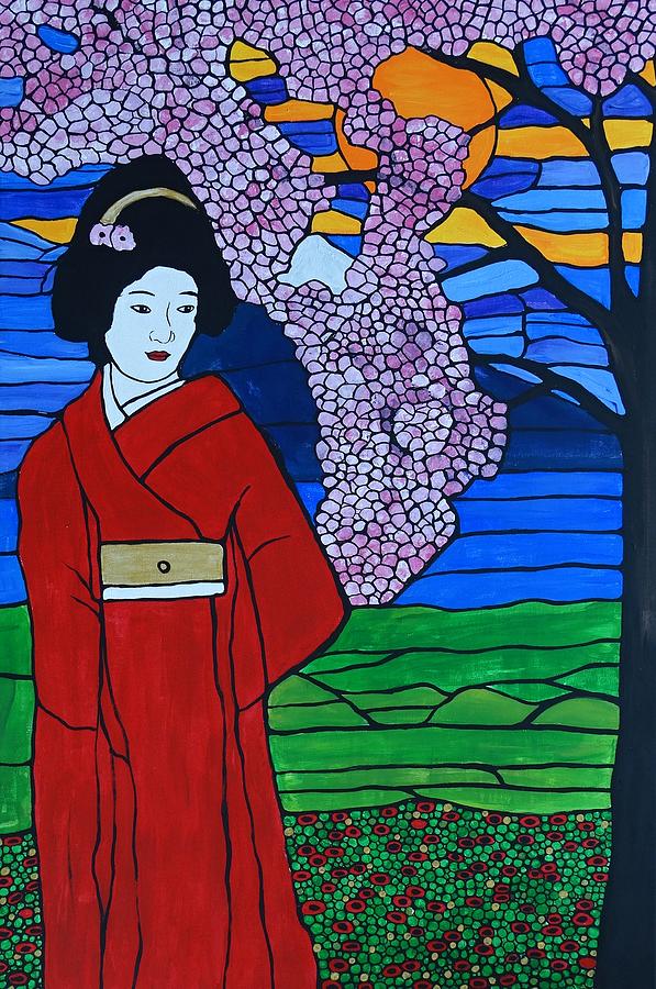 A Geishas Garden Painting