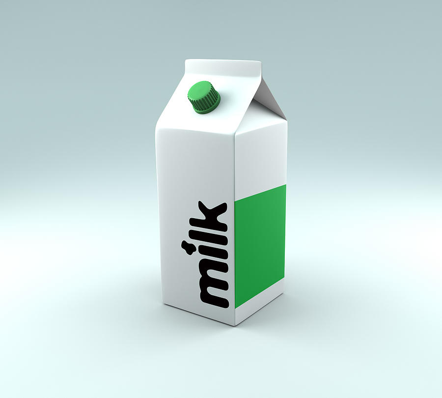 A generic milk carton Photograph by Kutay Tanir