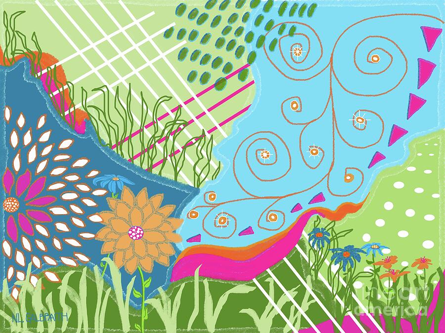 Abstract Digital Art - A Gentle Breeze by NL Galbraith Abstract Digital Art - A Gentle Breeze by NL Galbraith