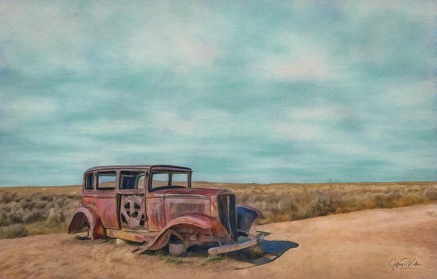 A Ghost on Route 66 Painting by Jeffrey Kolker
