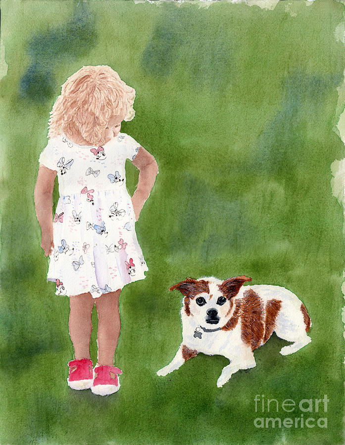 A Girls Best Friend 2 Painting by Conni Schaftenaar