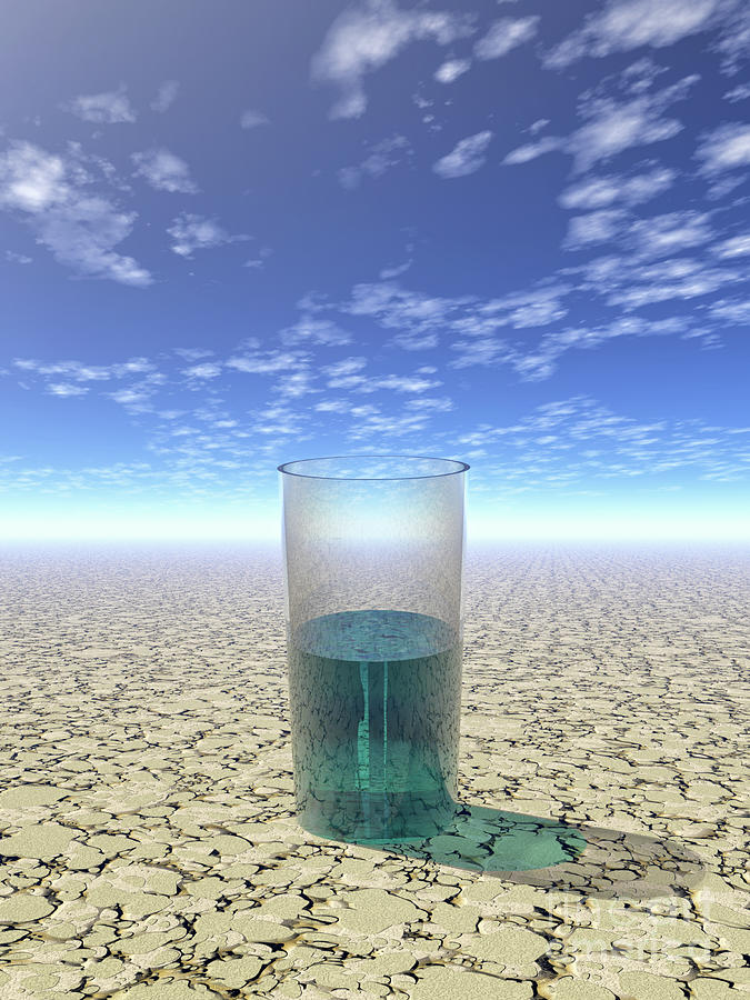 A Glass of Water Digital Art by Phil Perkins