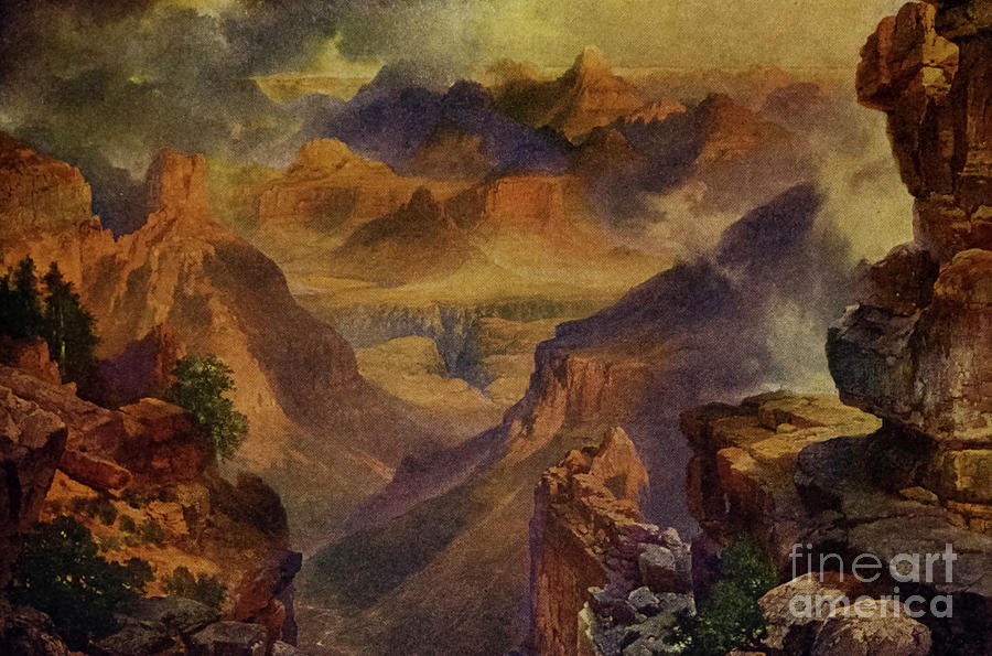 A GLIMPSE OF THE GRAND CANYON w5 Drawing by Historic Illustrations