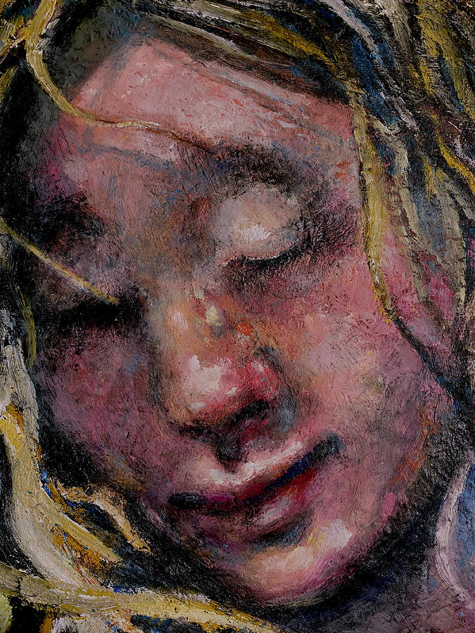 Mary Painting - A Glimpse of the Young Mary #1 by Daniel Bonnell