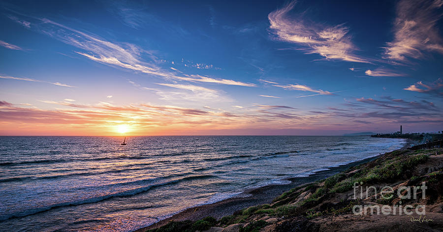 A Glorious Sunset at North Ponto, Carlsbad State Beach Photograph by David Levin