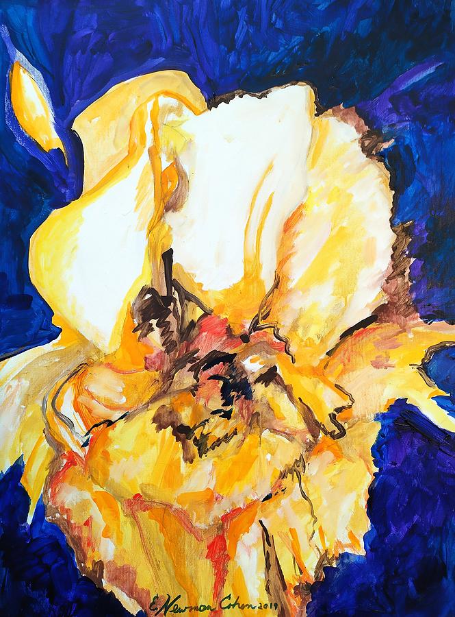 A Golden Iris Painting by Esther Newman-Cohen