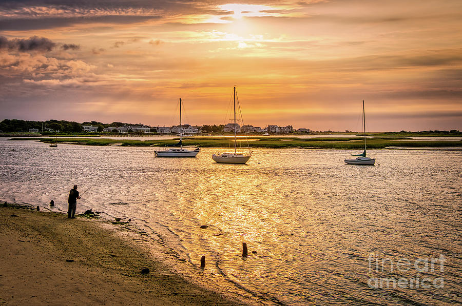 Yarmouth Photograph - A Golden Sunrise over the River by Robert Anastasi