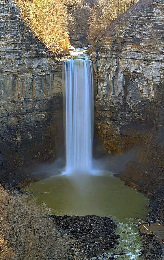 A Golden Waterfall Photograph by Lori Seaman