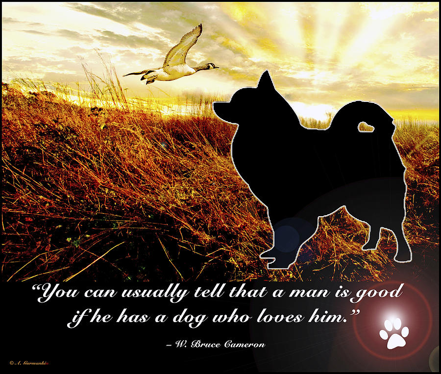 A Good Man, A Dog Who Loves Him Digital Art by A Macarthur Gurmankin ...