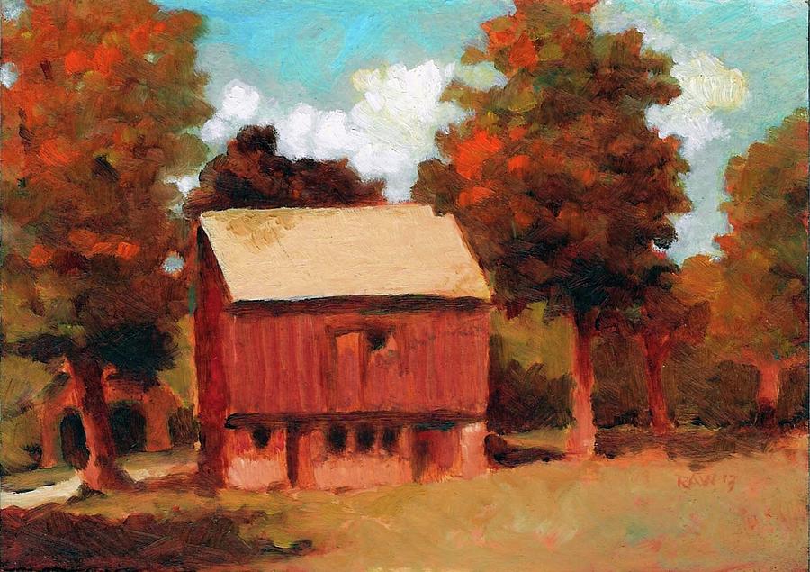 A Granary in Autumn Painting by Robert Allyn Williams - Fine Art America