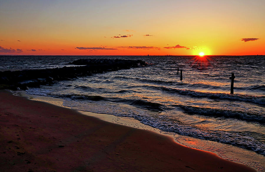 A Grand Beach Sunset Photograph by Judy Vincent