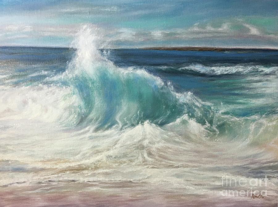 A Grand Green Wave Painting by Rose Mary Gates