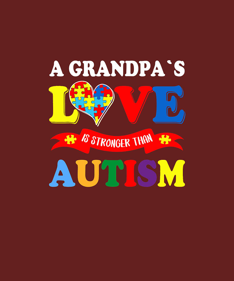 Short Sleeve Shirts Grandpa Autism Awareness Tee Shirt