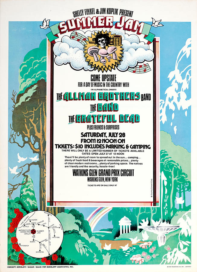 A Grateful Dead And Allman Brothers Watkins Glen Grand Prix Circuit ...