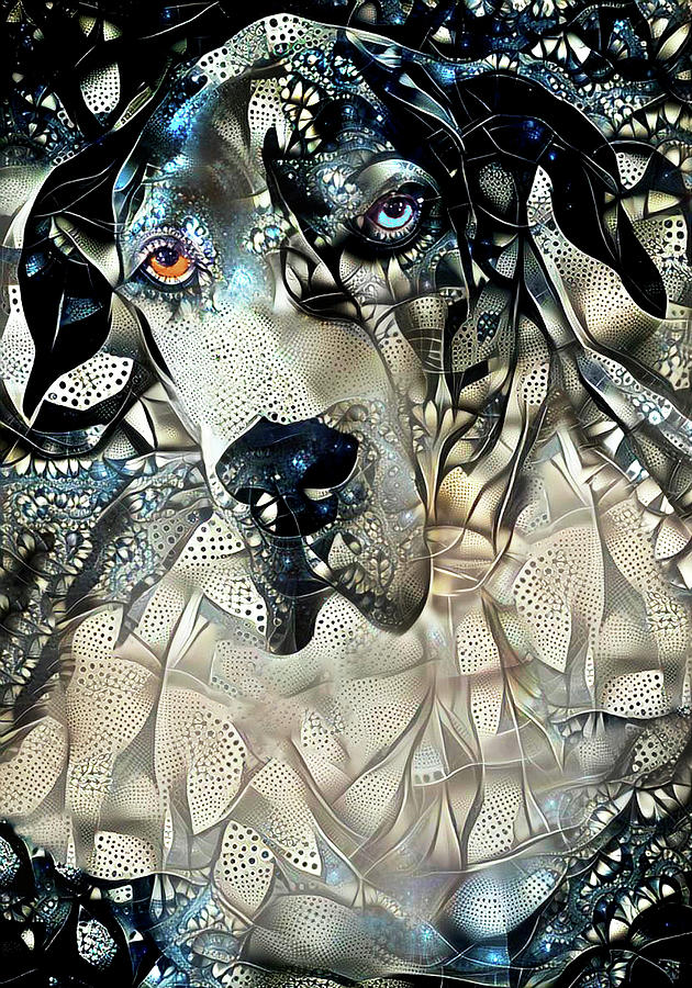 A Great Dane Named Kron Mixed Media by Peggy Collins