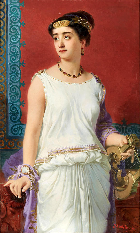 A Grecian beauty Painting by Charles-Edouard Boutibonne