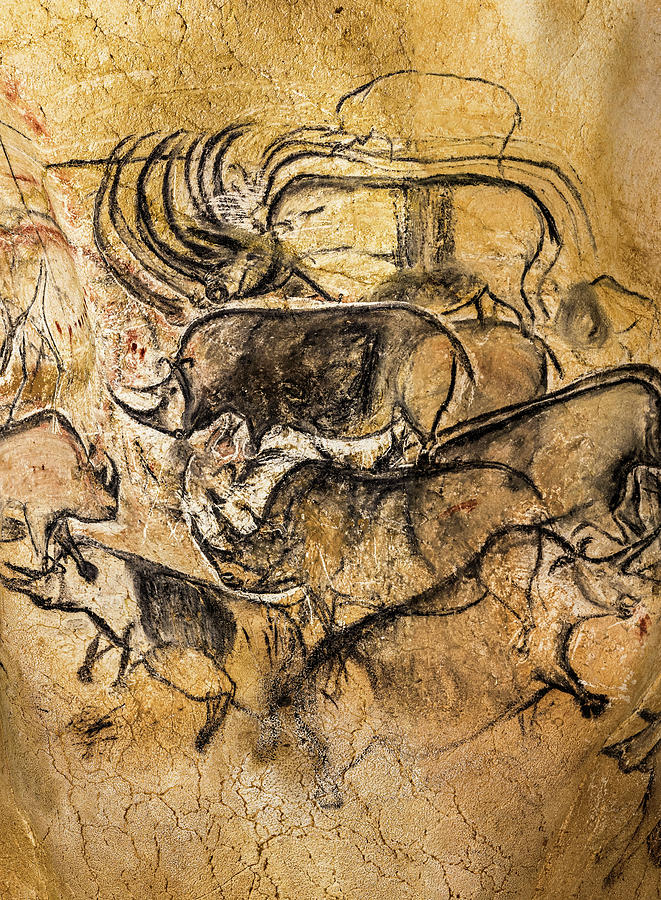 A Group Of Rhinos Painting By Chauvet Cave Fine Art America   A Group Of Rhinos Chauvet Cave 