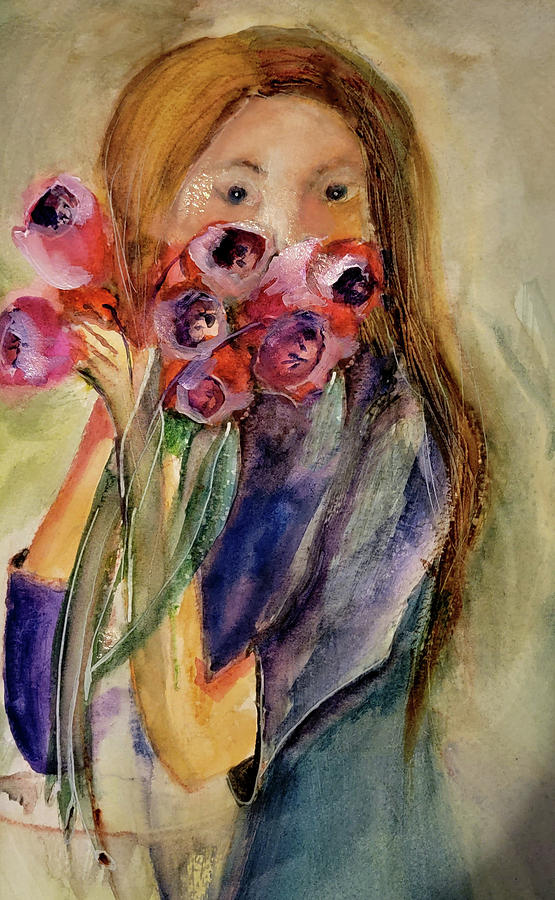 A Handful of Flowers Painting by Lisa Kaiser A Handful of Flowers Painting by Lisa Kaiser