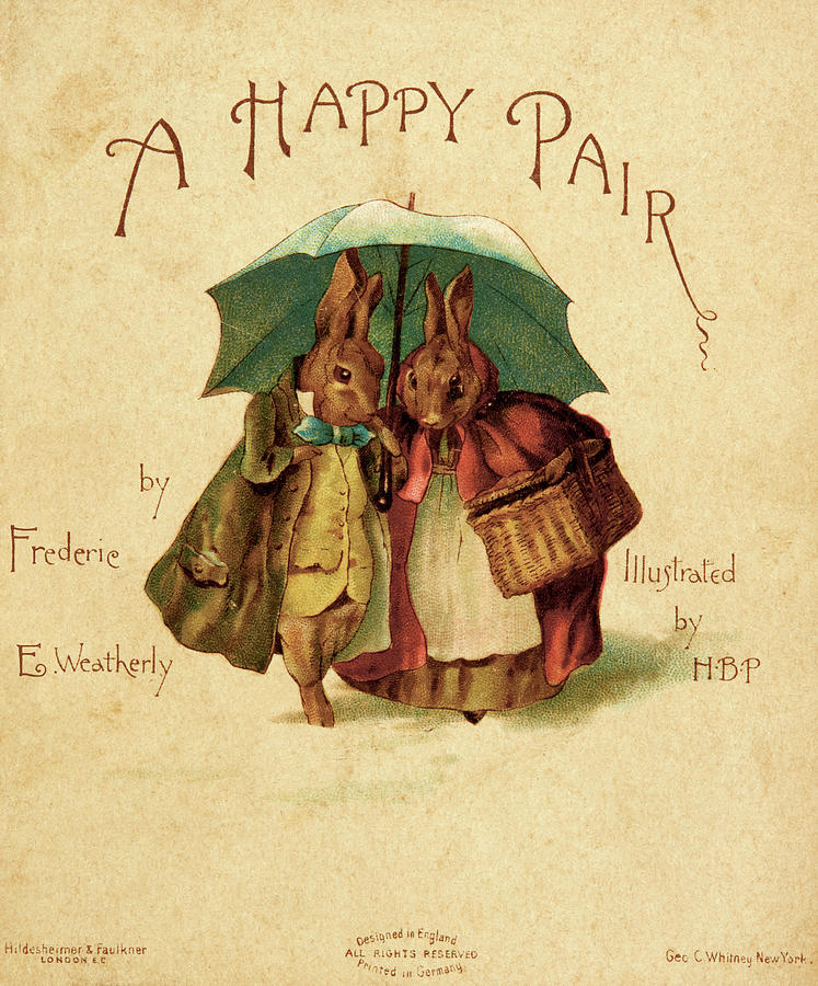 Peter Rabbit Painting - A Happy Pair, Rabbits by Beatrix Potter