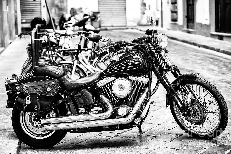 A Harley in Florence Italy Photograph by John Rizzuto