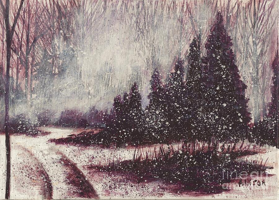 A Hazy Shade of Winter  Painting by Allison Constantino