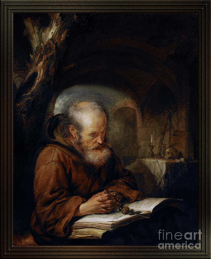 A Hermit Praying by Gerrit Dou by Xzendor7 A Hermit Praying by Gerrit Dou by Xzendor7